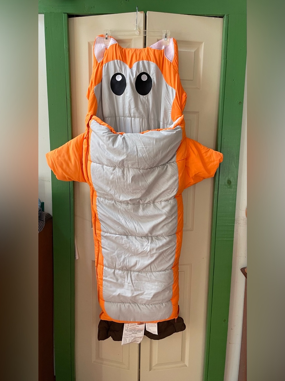 Ozark Trail Orange and Gray Kids Character Sleeping Bag Costume